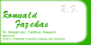 romuald fazekas business card